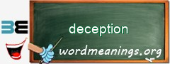 WordMeaning blackboard for deception